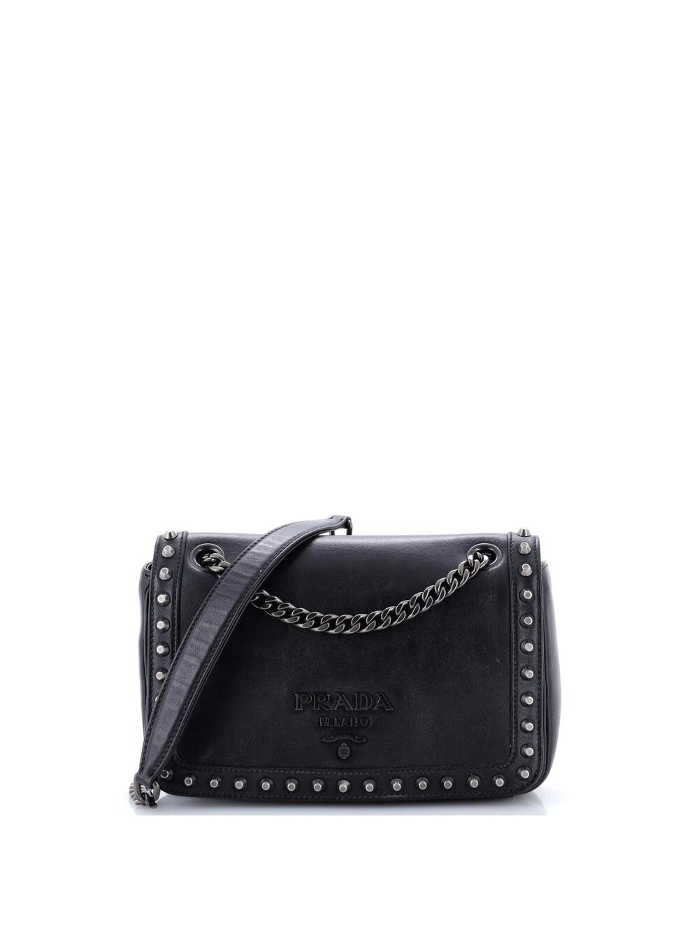 Prada Chain Flap Bag Studded Glazed #366534P78B